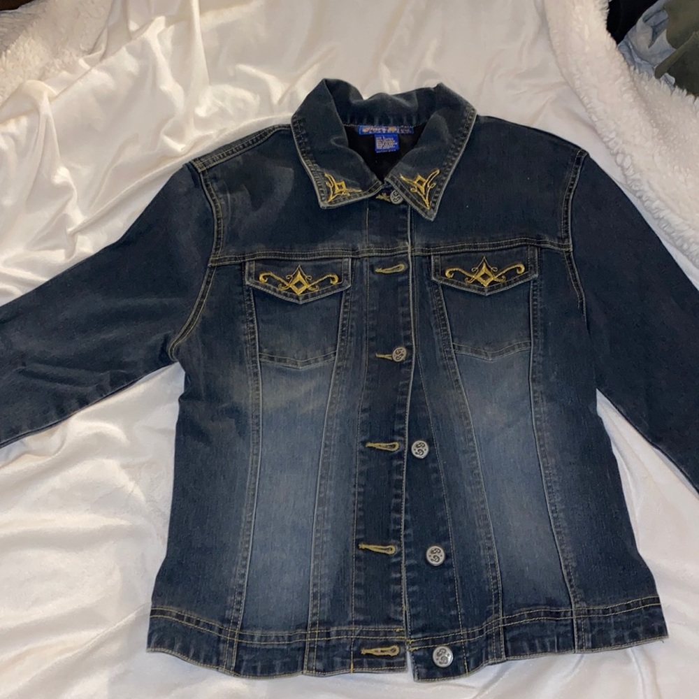 Pure diva jean jacket, L